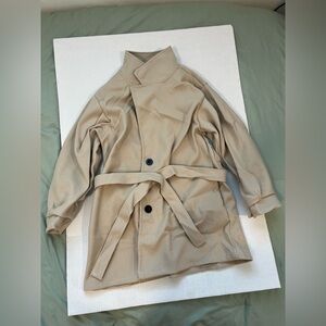Stylish Tan Short Trench Coat